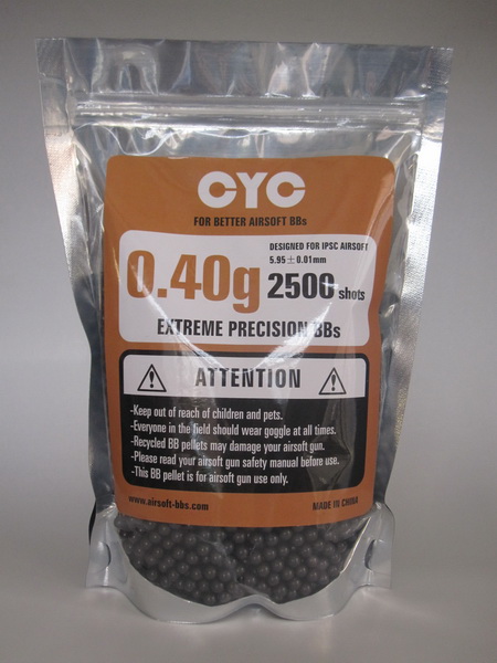 0.40g, heavy airsoft bb's, black, ziplock bag